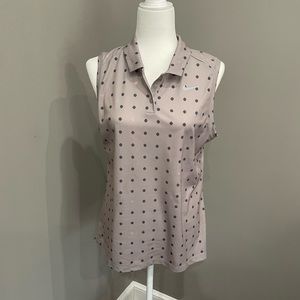Nike Polka Dot Sleeveless Golf Top